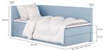 Boxspringbett MITTO CONTI TWIN Blau - Breite: 100 cm - H2