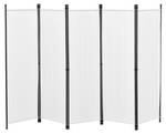 Raumteiler Huesca 5-teilig Weiß - Metall - 250 x 171 x 2 cm
