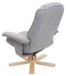 Fauteuil relax M56 avec tabouret Gris lumineux