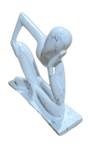 Skulptur Wei脽 Denkender Marmoroptik