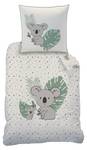 Kinderbettwäsche Koala Weiß - Naturfaser - 135 x 1 x 200 cm