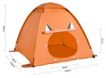 Tente pour Enfants OSS05 Orange - En partie en bois massif - 129 x 109 x 129 cm