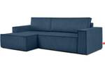 Links Ecksofa NAPI Marineblau - Armlehne beidseitig montierbar - Ecke davorstehend links - Ottomane davorstehend links