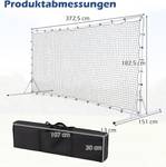 Fußballtor EB50210 Schwarz - Metall - 151 x 183 x 373 cm