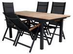 Gartenmöbel-Set Mexico Schwarz - Massivholz - 90 x 74 x 160 cm