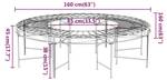 Baumbank 318821 Schwarz - Metall - 160 x 45 x 160 cm