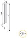 Concept Schublade 30 kg Höhe 138 mm Grau - Metall - 23 x 6 x 32 cm