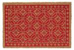 Kokos Fußmatte florales Muster Braun - Rot - Naturfaser - Kunststoff - 60 x 2 x 40 cm