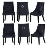 Chaise de salle à manger Windsor 6 PCs Noir