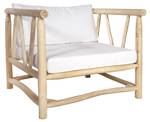 Gartensessel TULUM Beige - Holzwerkstoff