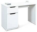 Schreibtisch mit Schublade und Weiß - Holzwerkstoff - 55 x 76 x 115 cm