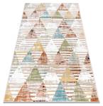 Tapis Poli 9051a Géométriqu Beige - Matière plastique - Textile - 120 x 1 x 170 cm