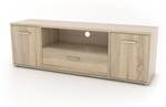 TV Tisch Malika Braun - Holz teilmassiv - 156 x 51 x 39 cm