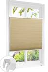 Plissee Klemmfix Anne Beige - Weiß - Metall - Kunststoff - 90 x 1 x 100 cm