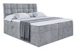 Boxspringbett mit Topper APO Grau - Breite: 120 cm - H3