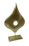 Skulptur Ellipse 2er Set Gold Gold - Kunststein - Kunststoff - Stein - 16 x 38 x 8 cm