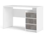Schreibtisch Fula Grau - Weiß - Holz teilmassiv - 120 x 77 x 57 cm