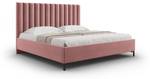 Bett mit Box + Kopfteil ALLISON Pink