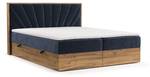 Boxspringbett Asahi Marineblau - Breite: 160 cm - H4