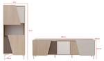 Wohnzimmer Set VISTE 2-teilig Beige - Weiß - Holzwerkstoff - 230 x 122 x 40 cm