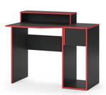 Bureau ordinateur Kron noir/rouge Set 7 Noir - Rouge - Bois manufacturé - 60 x 87 x 60 cm