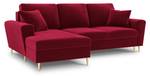 Schlaf-Ecksofa + Box MOGHAN 4 Sitzplätze Rot