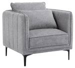 Fauteuil  TORMELDA Gris - Textile - 80 x 86 x 82 cm