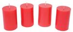 Couronne Avent H49 bougies rouges Gris - Rouge - En partie en bois massif - 33 x 12 x 33 cm