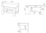 Couchtisch LUIS Braun - Holzwerkstoff - 96 x 57 x 59 cm