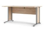 Schreibtisch in Eichenholzoptik Braun - Holzwerkstoff - 80 x 75 x 150 cm
