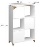 Raumteiler Luisa Weiß - Holzwerkstoff - 123 x 75 x 30 cm