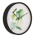 Horloge murale Botanical Monstera Vert - Bois manufacturé - Matière plastique - 26 x 5 x 26 cm