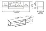 TV Lowboard Asal für TVs bis zu 65" Schwarz - Eiche Antik Dekor - Eiche Dekor - Weiß