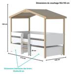 Lit cabane + tiroirs Wilo En partie en bois massif - 214 x 165 x 120 cm