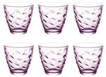 Wasserglas Flora 6er Set Pink - Naturfaser - 2 x 9 x 9 cm