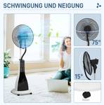 Standventilator 824-087V90MX Schwarz - Kunststoff - 39 x 120 x 45 cm