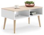 Table basse SANDI CT90 Beige - Blanc