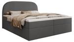 Boxspringbett ZEN mit Bettkasten Dunkelgrau - Breite: 180 cm - H2