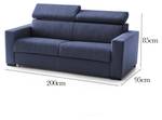 2-Sitzer festes Sofa  Monica Blau