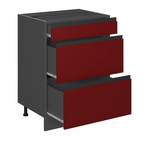 Meuble cuisine R-Line 39762 Anthracite - Rouge