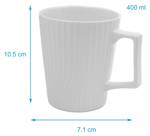 Kaffee Tasse NICO 6er Set Weiß - Keramik - 10 x 11 x 13 cm