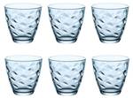 Wasserglas Flora 6er Set Blau - Glas - 2 x 9 x 9 cm