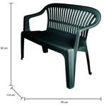 Banc d’extérieur Dcerr Vert - Polyrotin - 55 x 82 x 114 cm