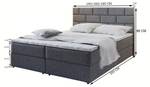 Boxspringbett KERLO Schwarz - Breite: 140 cm