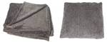 Lot plaid + 1 coussin gris anthracite Gris - Textile - 170 x 130 x 1 cm