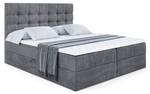 Boxspringbett BERO Steingrau - 180 x 110 cm - H3