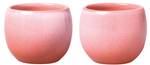 Eierbecher Perlemor Home Coral 2er Set Pink - Rot - Porzellan - 6 x 5 x 6 cm