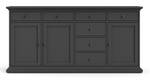 Sideboard Venedig Grau - Holz teilmassiv - 189 x 92 x 47 cm