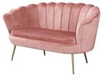 Muschelsofa Omurtag Pink - Textil - 136 x 78 x 77 cm