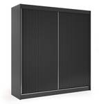 Kleiderschrank RYFLOX Schwarz - Breite: 200 cm